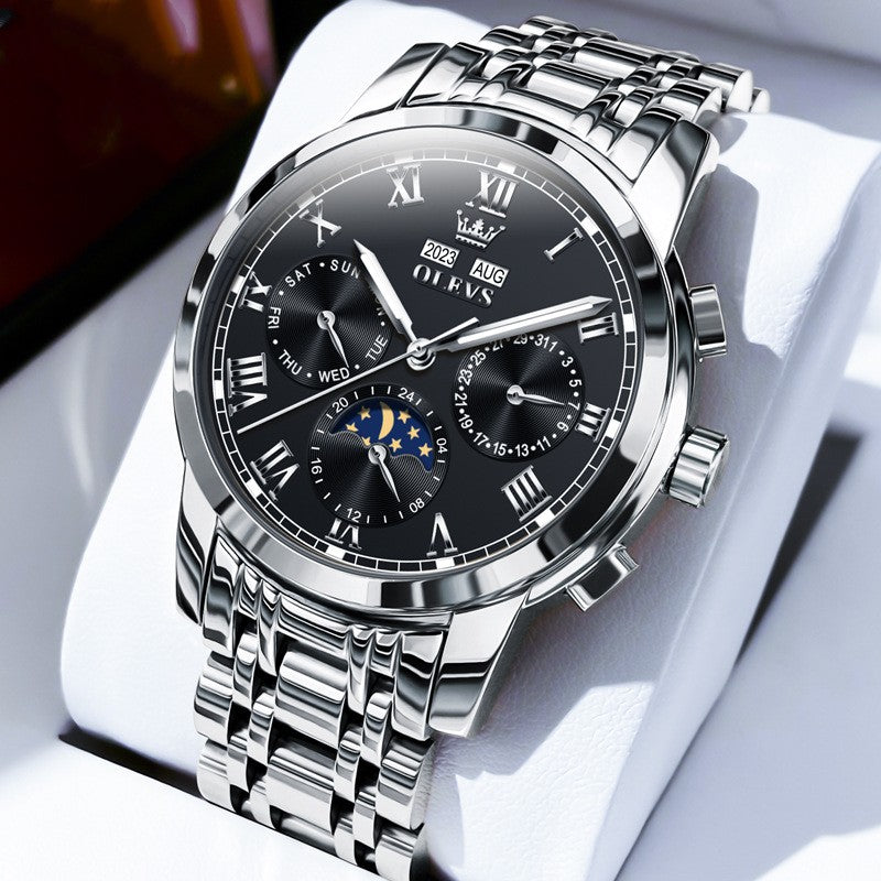 Multifunctional Automatic Waterproof Watch for Men - Kaldas Online Shopping