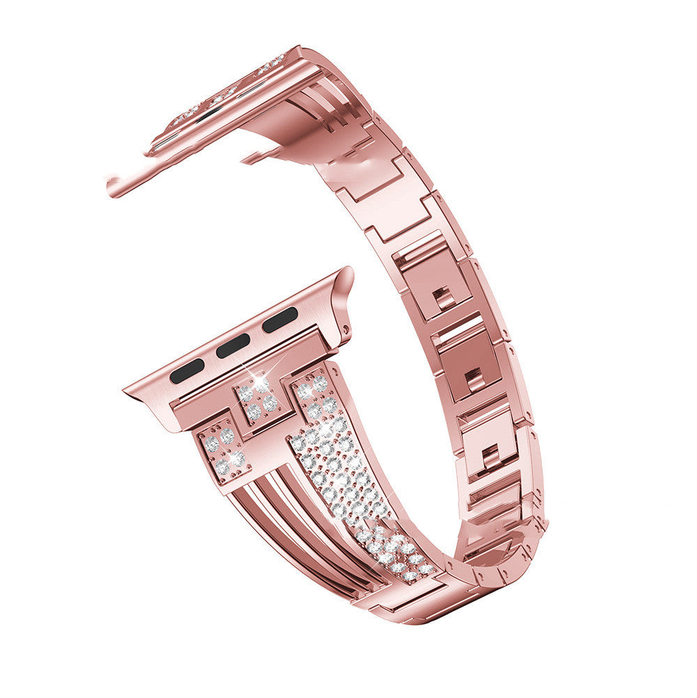 Stainless Steel Rhinestone Watch Band - Kaldas Online Shopping