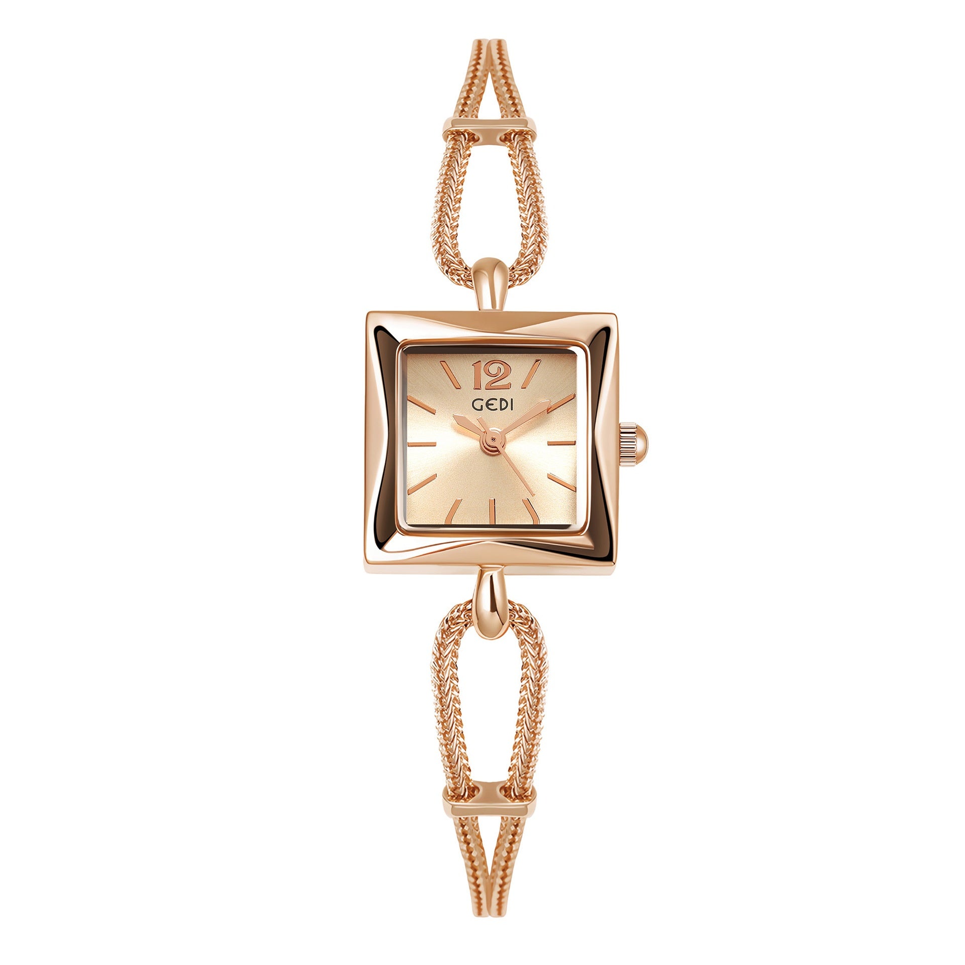 Antique Style Square Plate Alloy Bracelet Watch - Kaldas Online Shopping