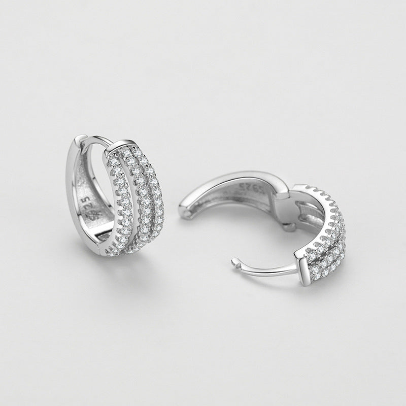 S925 Silver Frosty Style Earrings - Kaldas Online Shopping