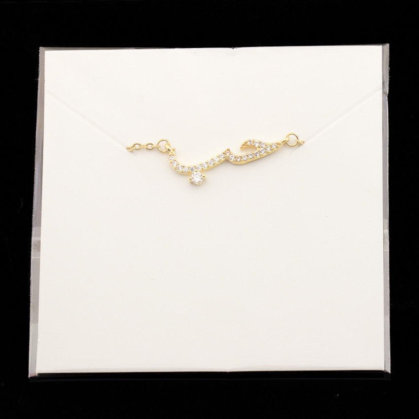Zircon Arabic Love Necklace & Bracelet - Kaldas Online Shopping