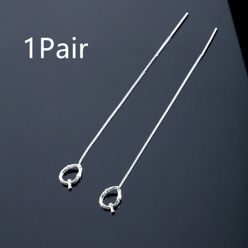 925 Sterling Silver Letters Drop Earrings