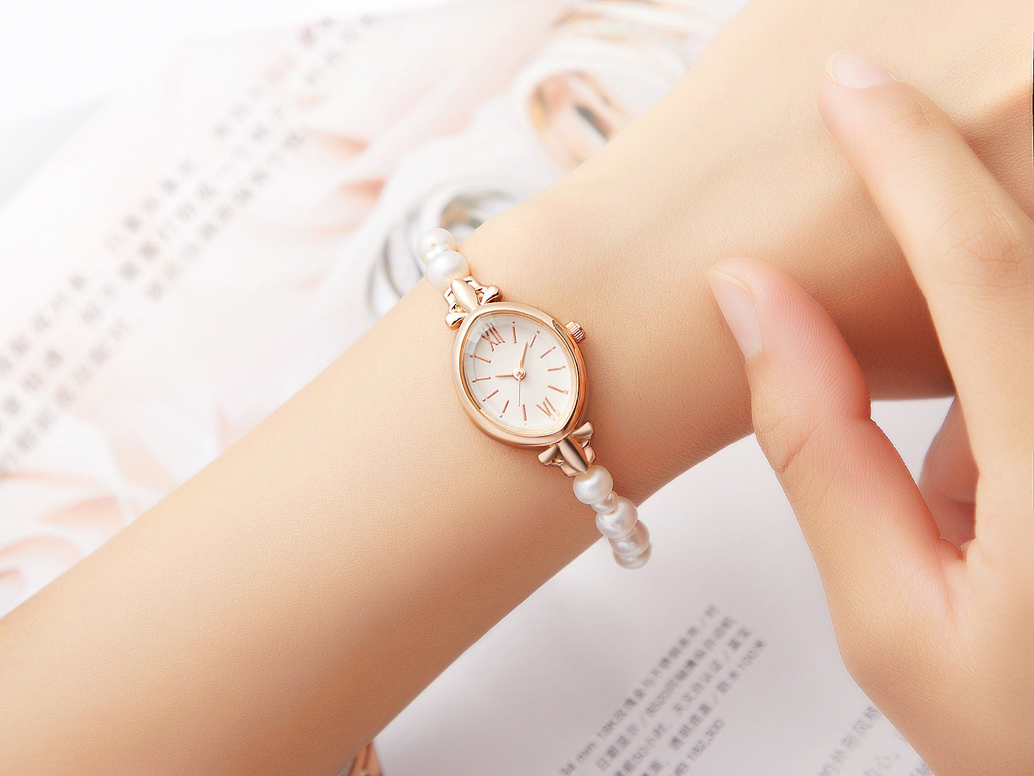 Natural Freshwater Pearl Strap Watch - Kaldas Online Shopping