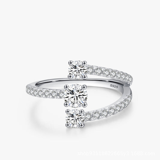 Silver Geometric Ring For Women