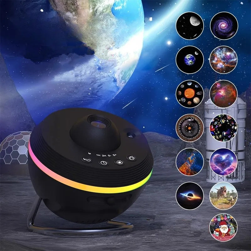 Dynamic Galaxy Projector Lamp: 13-in-1 Space Ball Planetarium Lights - Kaldas Online Shopping