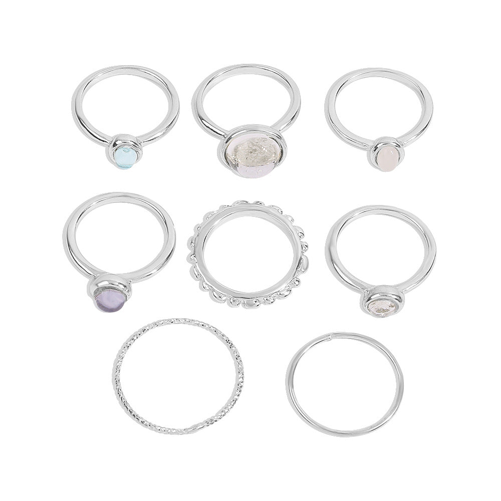 Colorful Stone Rings - Kaldas Online Shopping