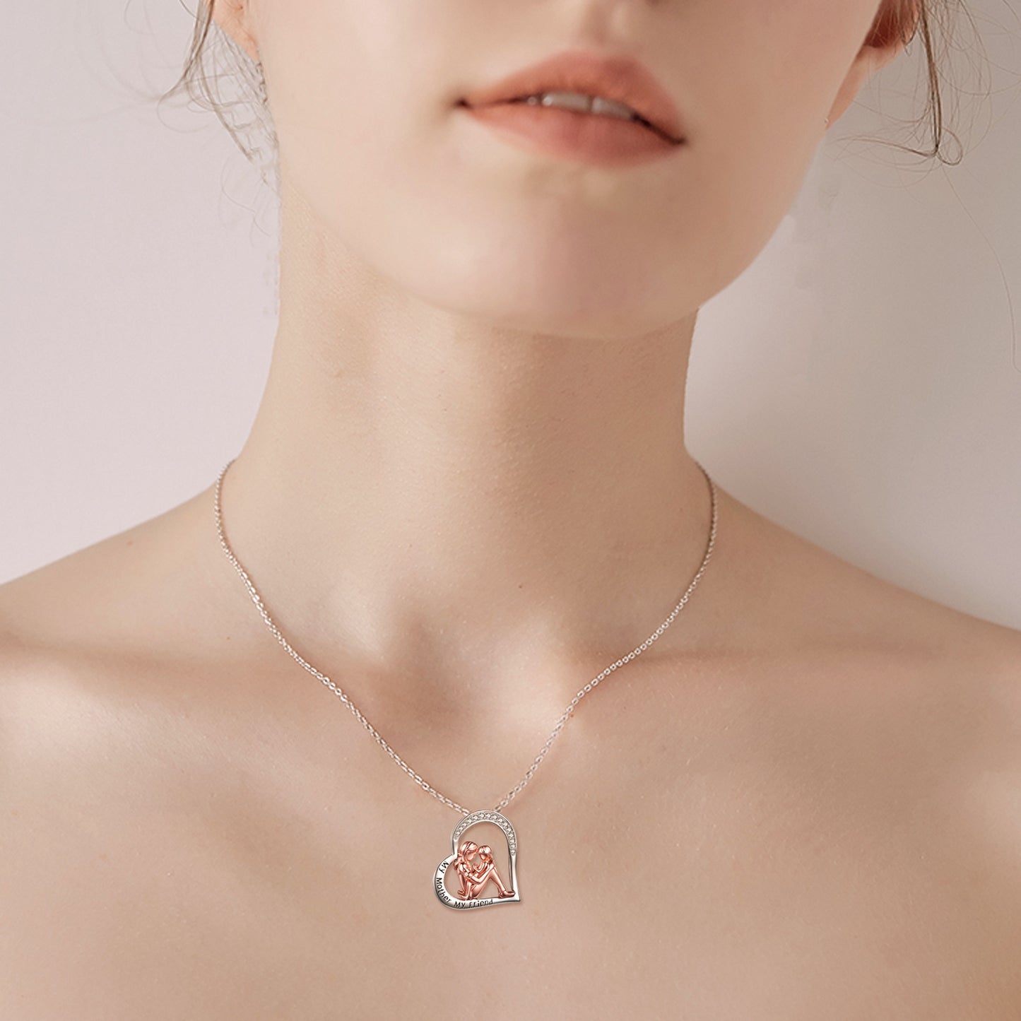 Engraved Mother Daughter Necklace 925 Sterling Silver