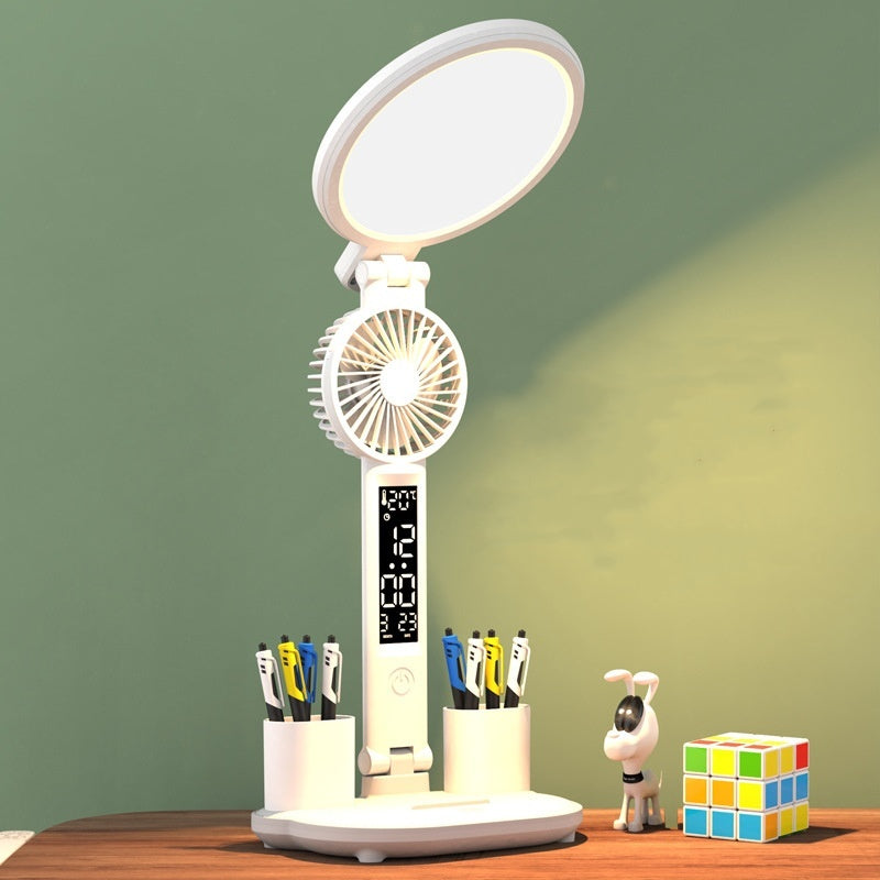 Foldable LED Desk Lamp with Dimmable LED Fan Light - Kaldas Online Shopping