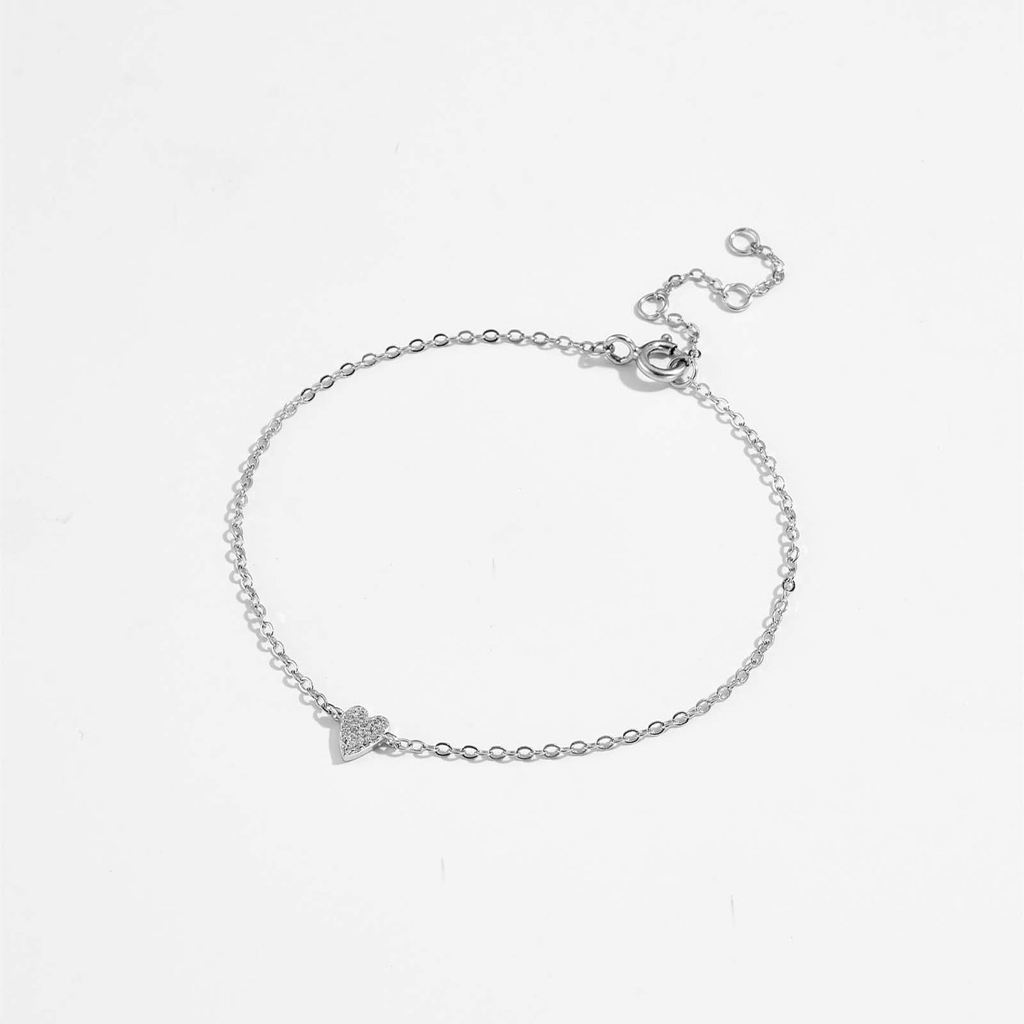 S925 Sterling Silver Heart-shaped Bracelet - Kaldas Online Shopping
