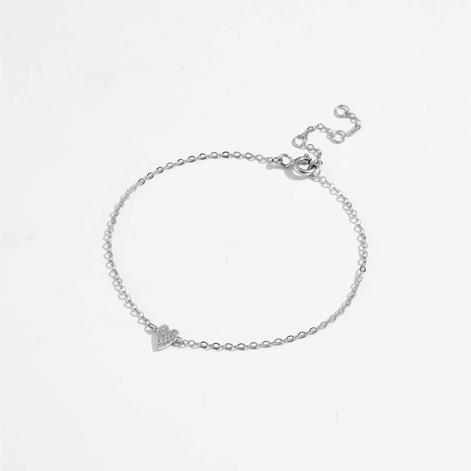 S925 Sterling Silver Heart-shaped Bracelet - Kaldas Online Shopping