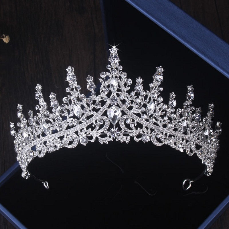 Silver Crystal Drop Bridal Jewelry Set - Kaldas Online Shopping
