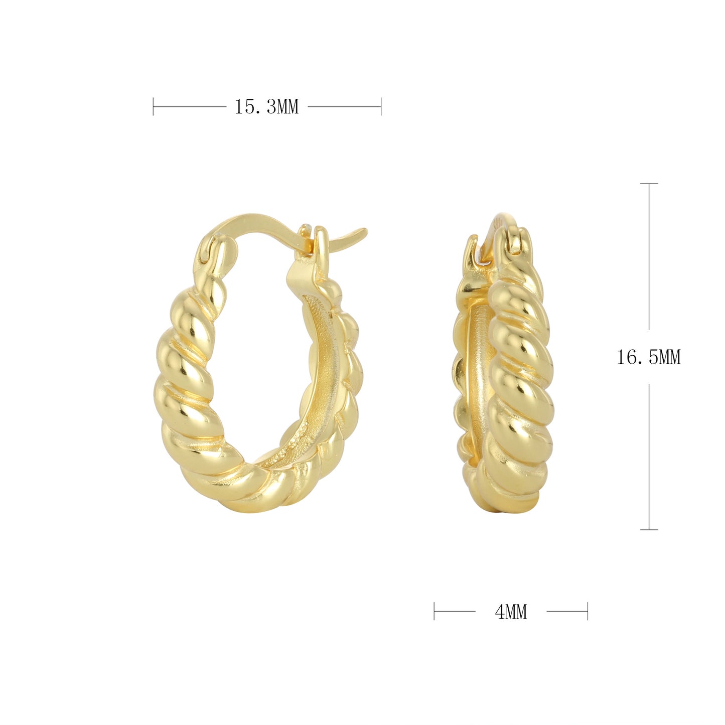 Women's Sterling Silver Twist Earrings