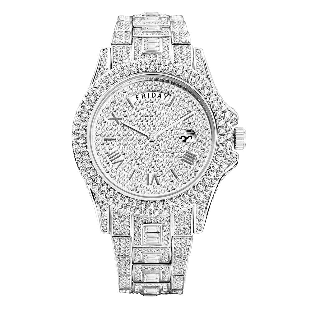 Fashionable High-end Double Calendar Quartz Watch