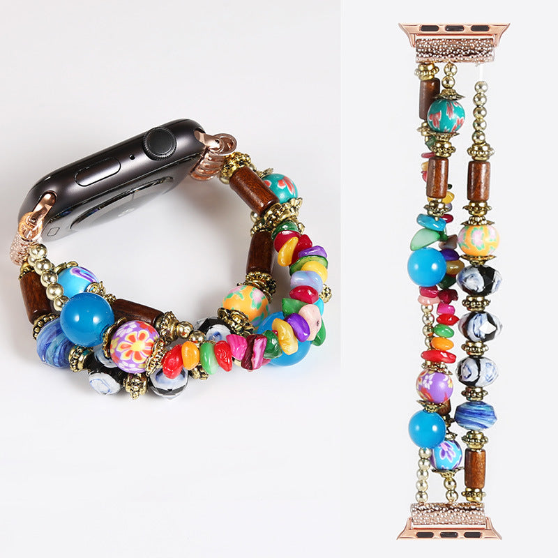 Handmade Beaded Bracelet Watch Band - Kaldas Online Shopping