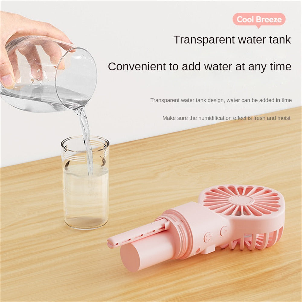 USB Rechargeable Mist Fan with Humidifier - Kaldas Online Shopping