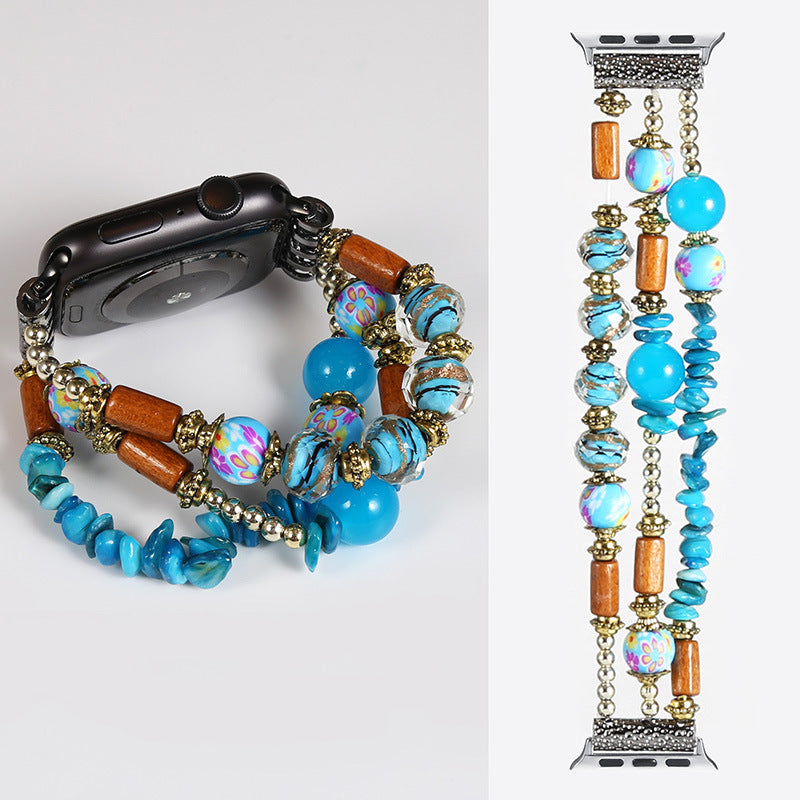 Handmade Beaded Bracelet Watch Band - Kaldas Online Shopping