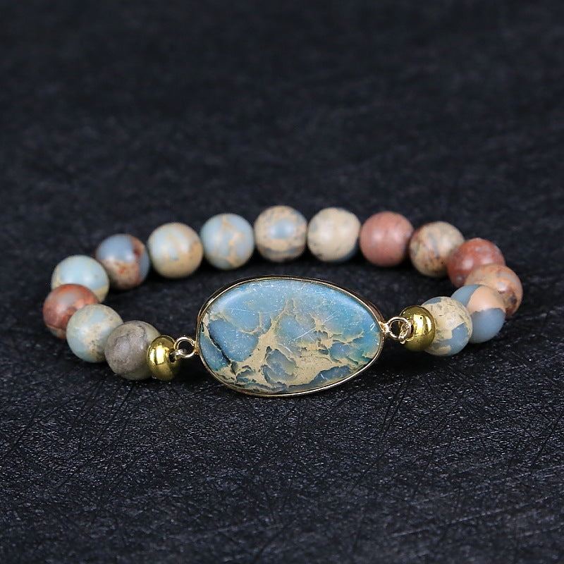 Retro Beaded Natural Stone - Kaldas Online Shopping