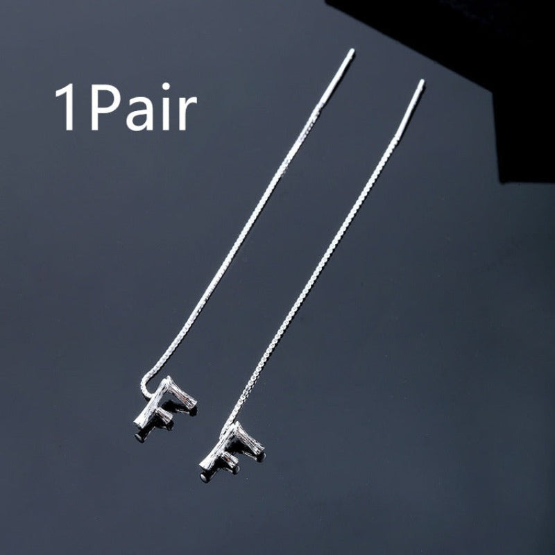 925 Sterling Silver Letters Drop Earrings
