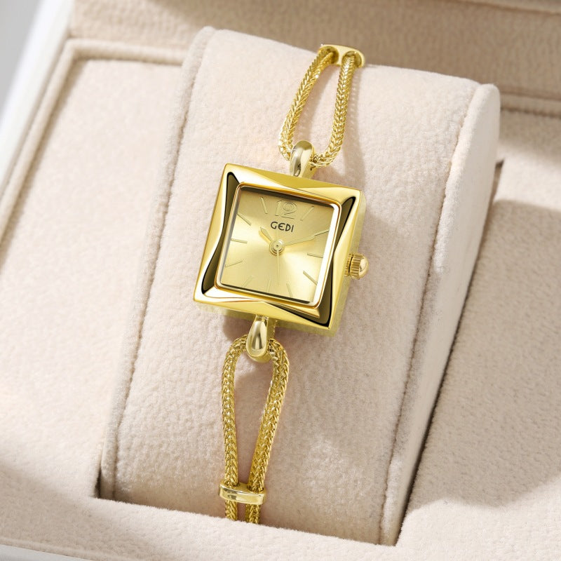 Antique Style Square Plate Alloy Bracelet Watch - Kaldas Online Shopping