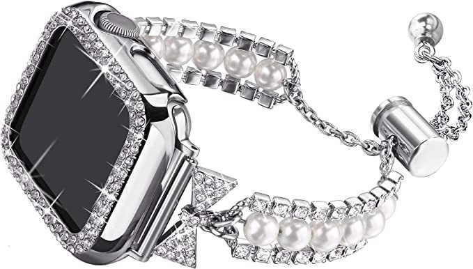 Smart Watch Pearl Bracelet Watch Band - Kaldas Online Shopping