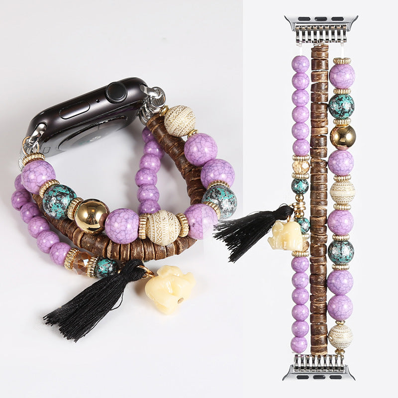 Handmade Beaded Bracelet Watch Band - Kaldas Online Shopping