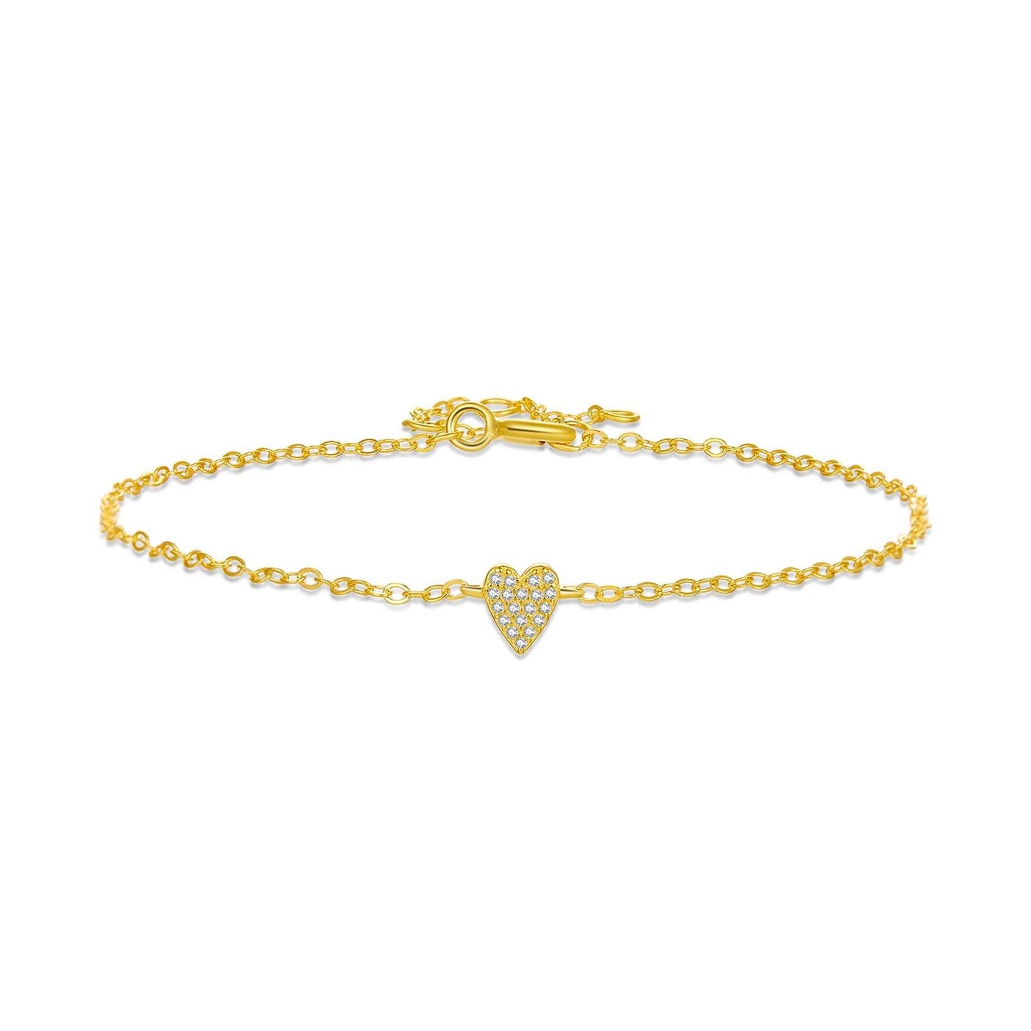 S925 Sterling Silver Heart-shaped Bracelet - Kaldas Online Shopping