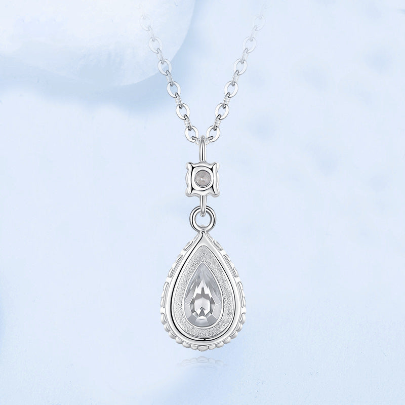 S925 Sterling Silver Spark Drop Necklace