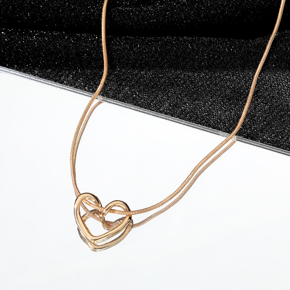 Hollow Heart Necklace - Kaldas Online Shopping