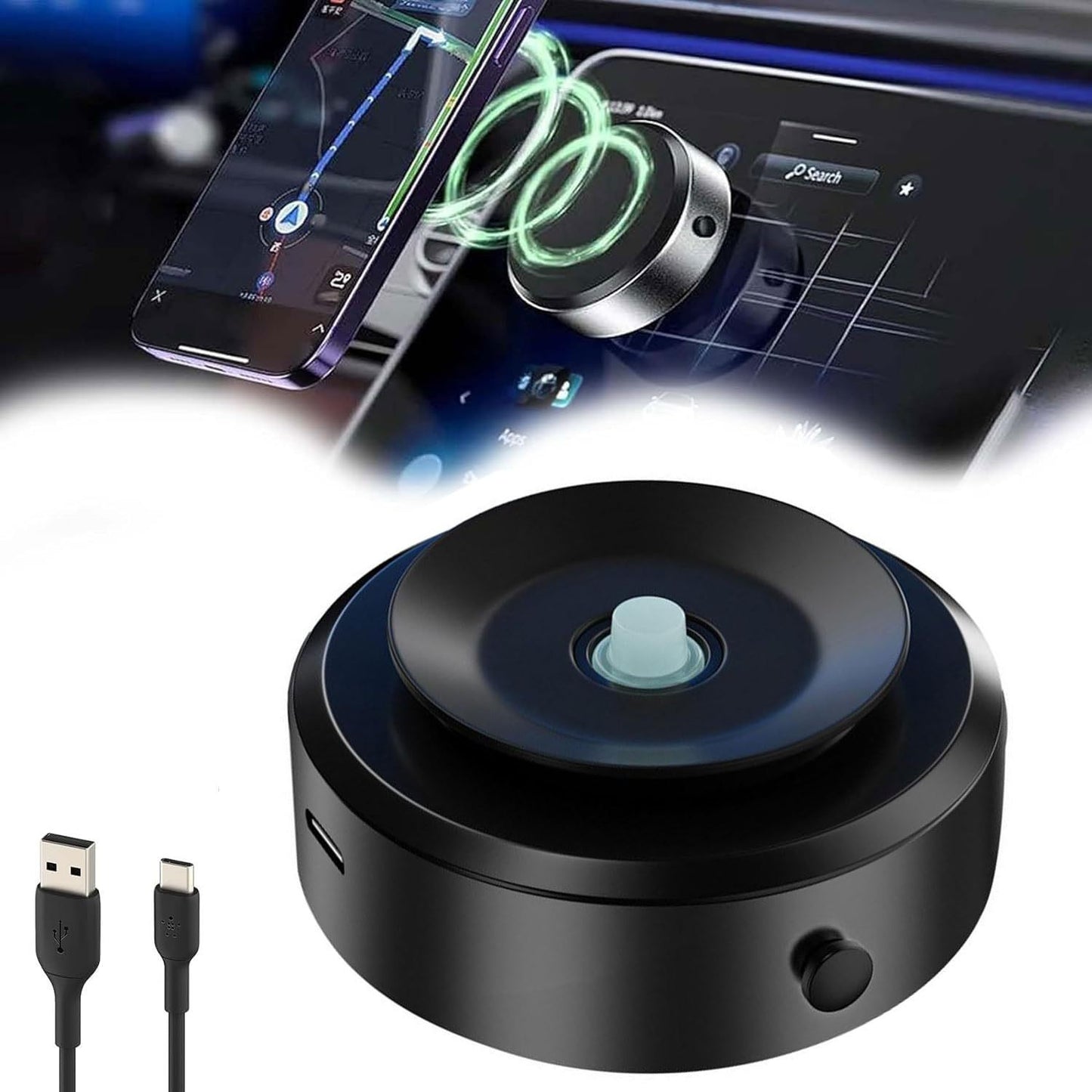 Smart Magnetic Car Phone Holder: Double-Sided Universal Bracket
