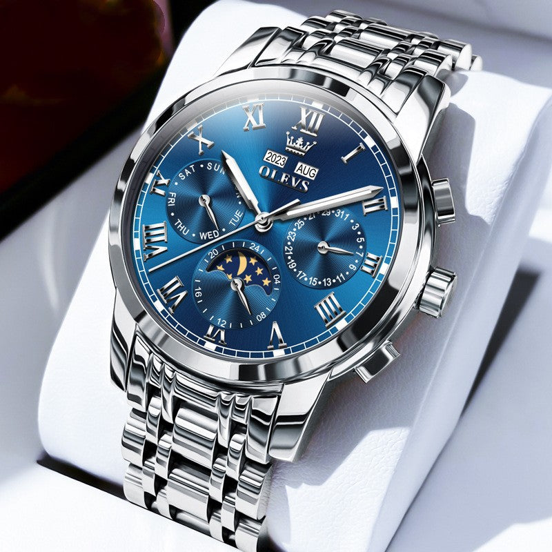 Multifunctional Automatic Waterproof Watch for Men - Kaldas Online Shopping