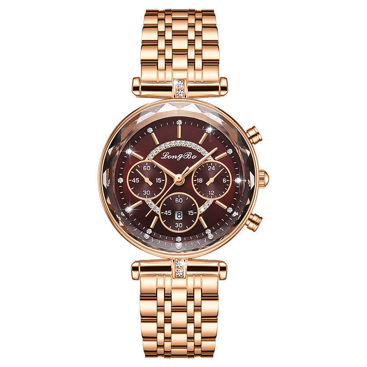 Waterproof Casual Three-eye Watch