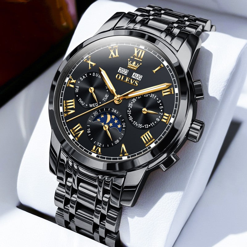 Multifunctional Automatic Waterproof Watch for Men - Kaldas Online Shopping
