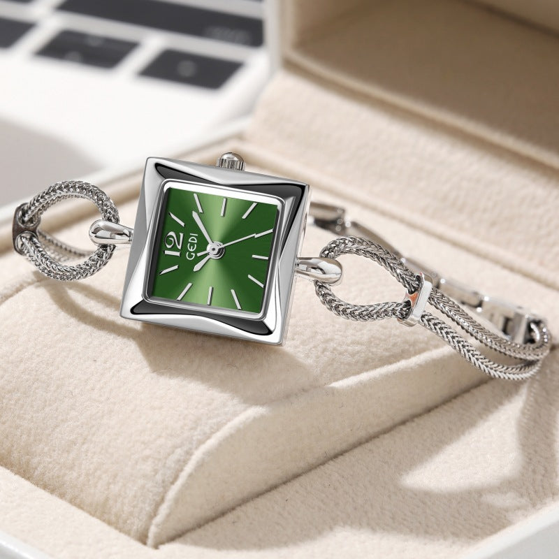 Antique Style Square Plate Alloy Bracelet Watch - Kaldas Online Shopping