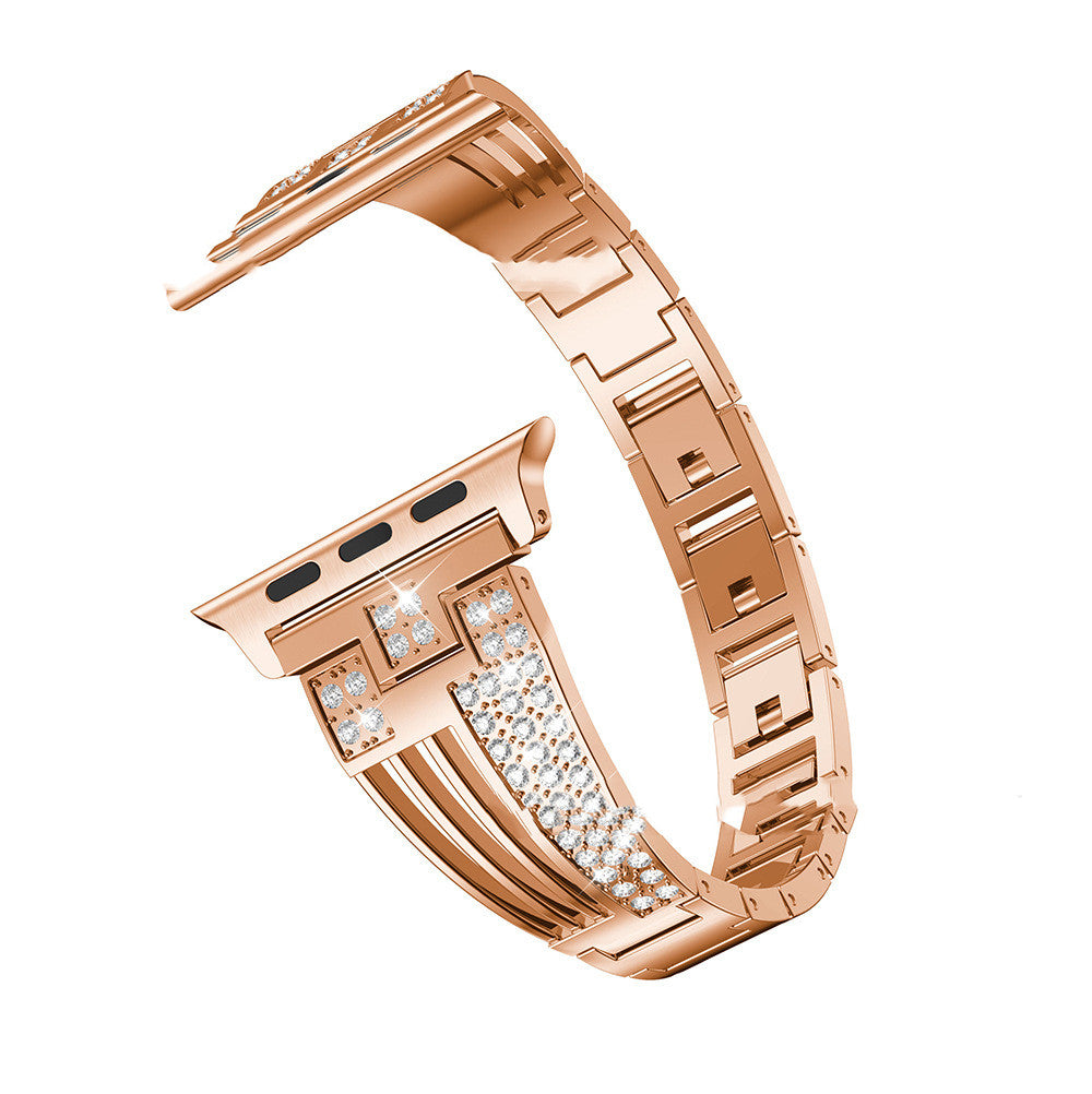 Stainless Steel Rhinestone Watch Band - Kaldas Online Shopping